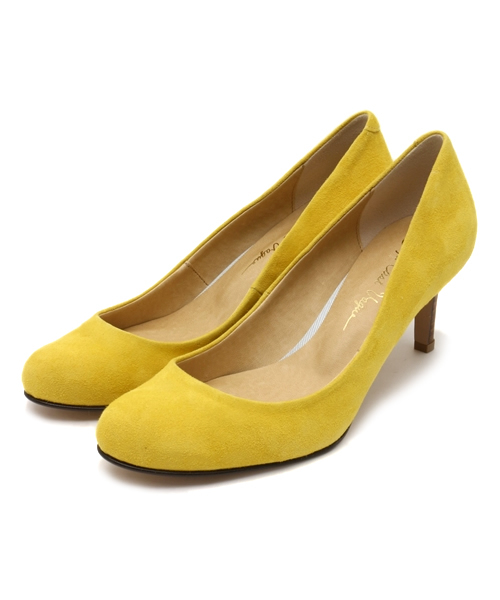 La TOTALITE（ラトータリテ）の「Cast Vague ラウンドスエードパンプス。（パンプス・レディース・ブラック/ベージュ/ネイビー/ブルー/イエロー・37/36/37.5/38/36.5）」の5枚目の写真