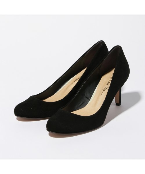 La TOTALITE（ラトータリテ）の「Cast Vague ラウンドスエードパンプス。（パンプス・レディース・ブラック/ベージュ/ネイビー/ブルー/イエロー・37/36/37.5/38/36.5）」の9枚目の写真