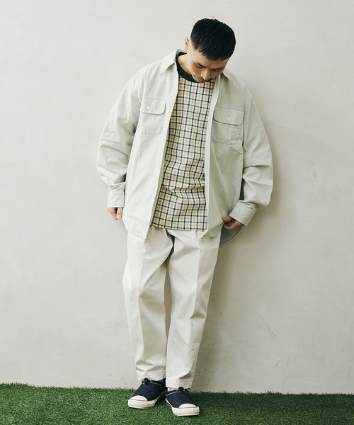 JOURNAL STANDARD relume（ジャーナルスタンダード　レリューム）の「CHECK TEE（Tシャツ/カットソー・メンズ・ブルー/パープル/ネイビー/グリーン・LARGE/MEDIUM）」の5枚目の写真