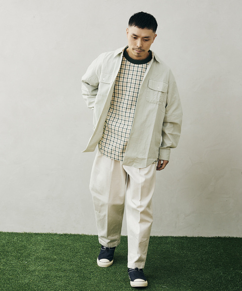 JOURNAL STANDARD relume（ジャーナルスタンダード　レリューム）の「CHECK TEE（Tシャツ/カットソー・メンズ・ブルー/パープル/ネイビー/グリーン・LARGE/MEDIUM）」の6枚目の写真