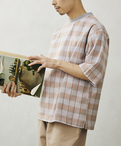 JOURNAL STANDARD relume（ジャーナルスタンダード　レリューム）の「CHECK TEE（Tシャツ/カットソー・メンズ・ブルー/パープル/ネイビー/グリーン・LARGE/MEDIUM）」の18枚目の写真