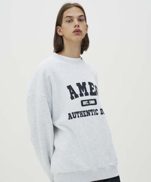 AMESWORLDWIDE（アメスワールドワイド）の「【AMESWORLDWIDE 】オーセンティック ロゴスウェットシャツ / AUTHENTIC LOGO SWEATSHIRTS（スウェット・レディース・ネイビー/グレー・MEDIUM/LARGE）」の11枚目の写真
