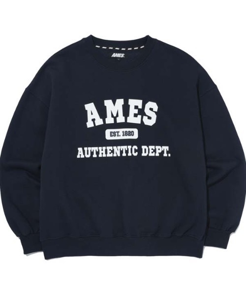 AMESWORLDWIDE（アメスワールドワイド）の「【AMESWORLDWIDE 】オーセンティック ロゴスウェットシャツ / AUTHENTIC LOGO SWEATSHIRTS（スウェット・レディース・ネイビー/グレー・MEDIUM/LARGE）」の12枚目の写真