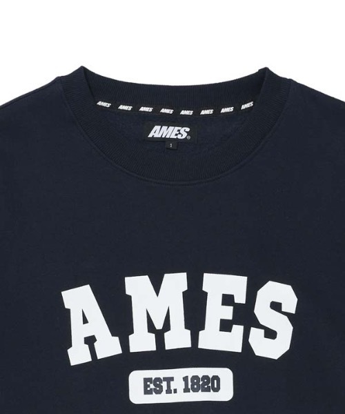 AMESWORLDWIDE（アメスワールドワイド）の「【AMESWORLDWIDE 】オーセンティック ロゴスウェットシャツ / AUTHENTIC LOGO SWEATSHIRTS（スウェット・レディース・ネイビー/グレー・MEDIUM/LARGE）」の4枚目の写真