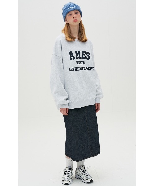 AMESWORLDWIDE（アメスワールドワイド）の「【AMESWORLDWIDE 】オーセンティック ロゴスウェットシャツ / AUTHENTIC LOGO SWEATSHIRTS（スウェット・レディース・ネイビー/グレー・MEDIUM/LARGE）」の17枚目の写真