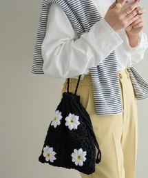 DISCOAT | クロシェフラワー巾着ショルダーバッグ(ショルダーバッグ)