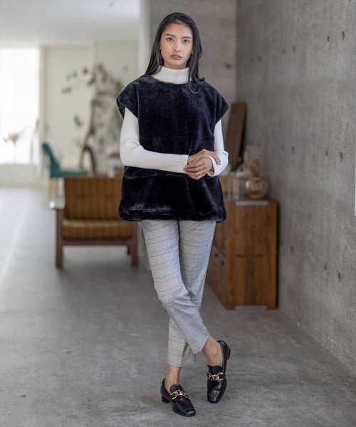 clear（クリア）の「美脚スリムテーパードパンツ（スラックス・レディース・ピンク/グリーン/ブルー系その他4/グレー/ブラック・S/M）」の9枚目の写真