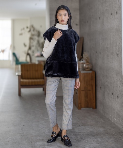 clear（クリア）の「美脚スリムテーパードパンツ（スラックス・レディース・ピンク/グリーン/ブルー系その他4/グレー/ブラック・S/M）」の12枚目の写真