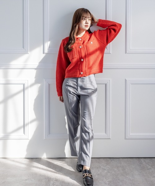 clear（クリア）の「美脚スリムテーパードパンツ（スラックス・レディース・ピンク/グリーン/ブルー系その他4/グレー/ブラック・S/M）」の15枚目の写真