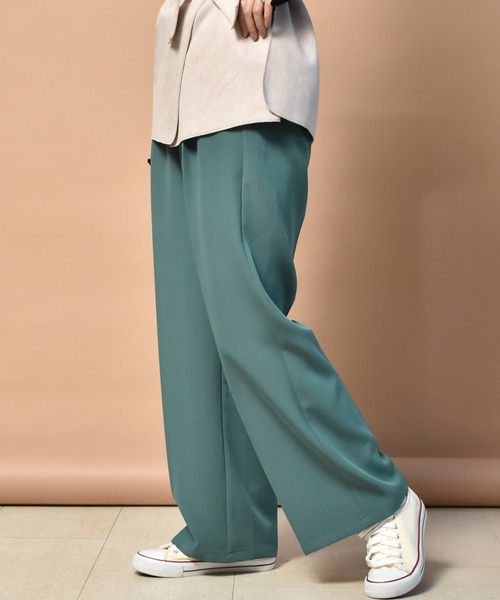 RETRO GIRL（レトロガール）の「タックスラックスパンツ（スラックス・レディース・ライトブルー/ブラック/イエロー/グリーン/ブラウン系その他・FREE）」の4枚目の写真