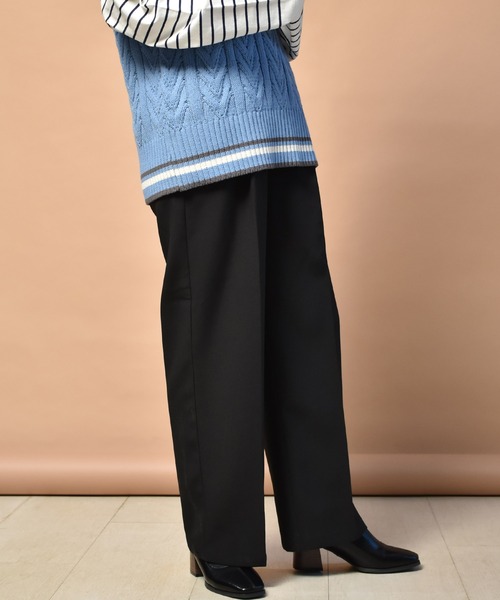 RETRO GIRL（レトロガール）の「タックスラックスパンツ（スラックス・レディース・ライトブルー/ブラック/イエロー/グリーン/ブラウン系その他・FREE）」の2枚目の写真