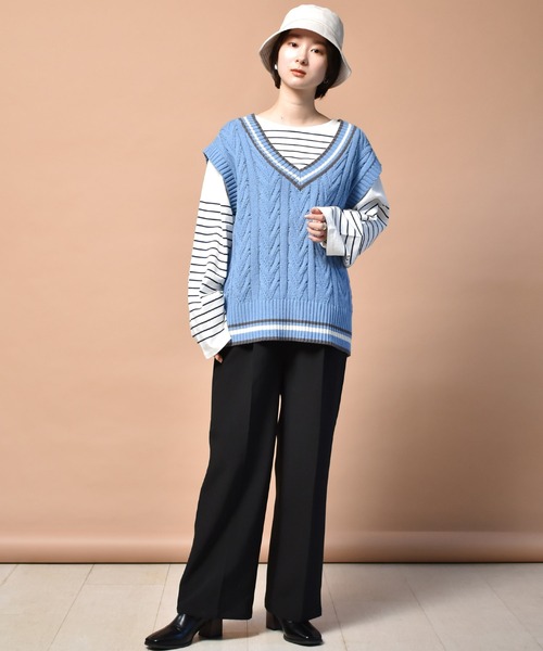 RETRO GIRL（レトロガール）の「タックスラックスパンツ（スラックス・レディース・ライトブルー/ブラック/イエロー/グリーン/ブラウン系その他・FREE）」の15枚目の写真