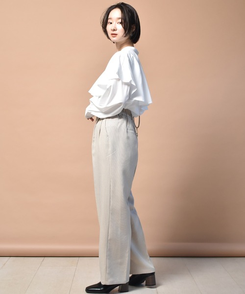 RETRO GIRL（レトロガール）の「タックスラックスパンツ（スラックス・レディース・ライトブルー/ブラック/イエロー/グリーン/ブラウン系その他・FREE）」の20枚目の写真