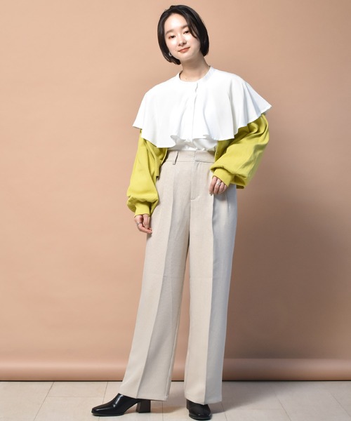 RETRO GIRL（レトロガール）の「タックスラックスパンツ（スラックス・レディース・ライトブルー/ブラック/イエロー/グリーン/ブラウン系その他・FREE）」の11枚目の写真