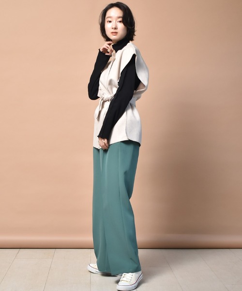 RETRO GIRL（レトロガール）の「タックスラックスパンツ（スラックス・レディース・ライトブルー/ブラック/イエロー/グリーン/ブラウン系その他・FREE）」の16枚目の写真