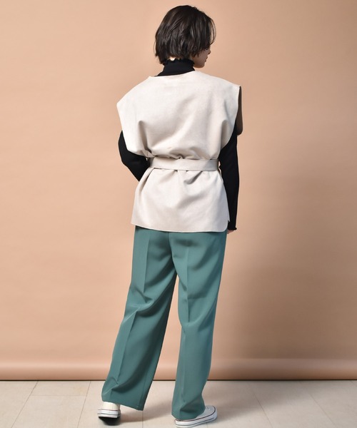 RETRO GIRL（レトロガール）の「タックスラックスパンツ（スラックス・レディース・ライトブルー/ブラック/イエロー/グリーン/ブラウン系その他・FREE）」の7枚目の写真