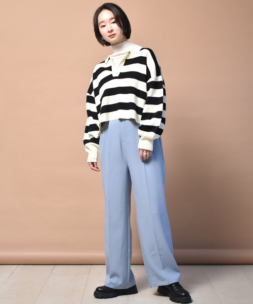 RETRO GIRL（レトロガール）の「タックスラックスパンツ（スラックス・レディース・ライトブルー/ブラック/イエロー/グリーン/ブラウン系その他・FREE）」の21枚目の写真