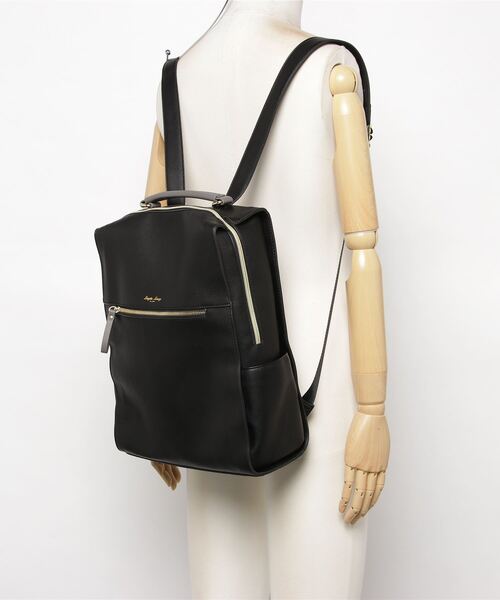 Legato Largo(レガートラルゴ)の「Legato Largo/ レガートラルゴ / PC収納 フェイクレザー バックパック リュック LG-E1312(バックパック/リュック・レディース・ブラック/キャメル/オリーブ/ネイビー/ブラウン/ライトグレー・ONESIZE)」の10枚目の写真