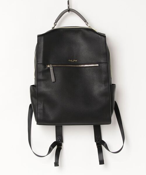 Legato Largo(レガートラルゴ)の「Legato Largo/ レガートラルゴ / PC収納 フェイクレザー バックパック リュック LG-E1312(バックパック/リュック・レディース・ブラック/キャメル/オリーブ/ネイビー/ブラウン/ライトグレー・ONESIZE)」の14枚目の写真