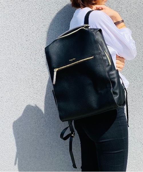 Legato Largo(レガートラルゴ)の「Legato Largo/ レガートラルゴ / PC収納 フェイクレザー バックパック リュック LG-E1312(バックパック/リュック・レディース・ブラック/キャメル/オリーブ/ネイビー/ブラウン/ライトグレー・ONESIZE)」の15枚目の写真