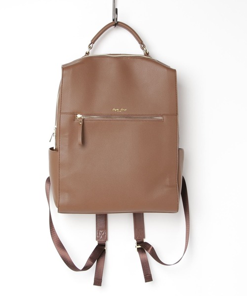 Legato Largo(レガートラルゴ)の「Legato Largo/ レガートラルゴ / PC収納 フェイクレザー バックパック リュック LG-E1312(バックパック/リュック・レディース・ブラック/キャメル/オリーブ/ネイビー/ブラウン/ライトグレー・ONESIZE)」の18枚目の写真