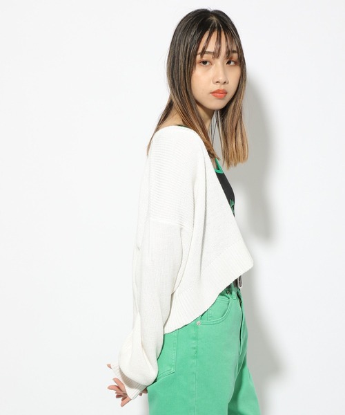 PBLIM（ページボーイリム）の「【PAGEBOYLIM】ニットショートカーデ（カーディガン/ボレロ・レディース・ブラック/オフホワイト/グリーン系その他・FREE）」の5枚目の写真