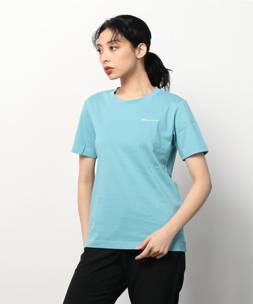 karrimor(カリマー)の「carry more fun S/S T W's(Tシャツ/カットソー・レディース・ホワイト/イエロー系/ターコイズブルー・M/L/S)」の1枚目の写真