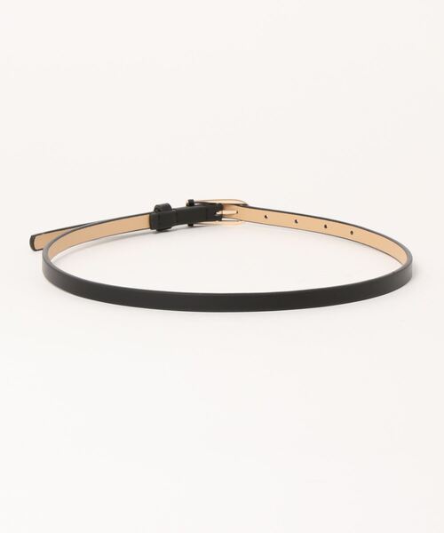 Te chichi TERRASSE（テチチテラス）の「フェイクレザーナローベルト（ベルト・レディース・ブラック/オフホワイト/グリーン・ﾌﾘ-）」の4枚目の写真