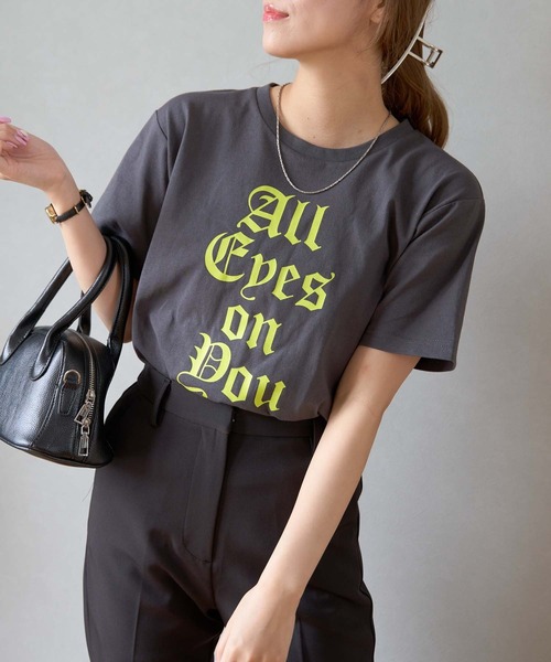 WEGO(ウィゴー)の「WEGO/グラフィックTシャツ(Tシャツ/カットソー・レディース・ホワイト/オフホワイト/イエロー/ブルー/その他1/その他2/オートミール/ホワイト系その他/ブラック/その他6/その他4/その他5/その他7/その他8/その他3/ライトピンク/その他10/その他9/その他11/スミクロ・FREE)」の6枚目の写真