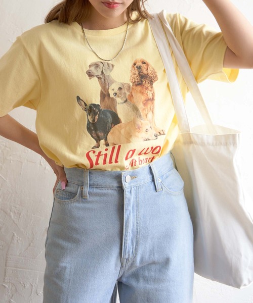 WEGO(ウィゴー)の「WEGO/グラフィックTシャツ(Tシャツ/カットソー・レディース・ホワイト/オフホワイト/イエロー/ブルー/その他1/その他2/オートミール/ホワイト系その他/ブラック/その他6/その他4/その他5/その他7/その他8/その他3/ライトピンク/その他10/その他9/その他11/スミクロ・FREE)」の9枚目の写真