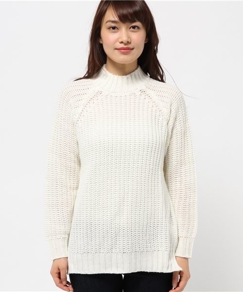 OUTLET（アウトレット）の「【CIAOPANIC TYPY】ローゲージタートルニットプルオーバー（ニット/セーター・レディース・ブルー/キャメル/グレー/オフホワイト/ブラック・FREE）」の6枚目の写真