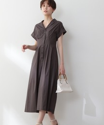 N.（N. Natural Beauty Basic） | 【S Size Line】◆コットンローン開襟ハイウエストワンピース(ワンピース)
