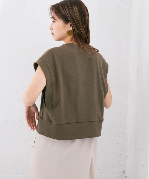 KBF（ケイビーエフ）の「リブカットソーショートベスト（Tシャツ/カットソー・レディース・ブルー/ブラウン/ブラック・ONE）」の13枚目の写真