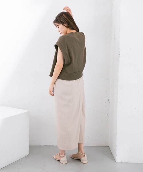 KBF（ケイビーエフ）の「リブカットソーショートベスト（Tシャツ/カットソー・レディース・ブルー/ブラウン/ブラック・ONE）」の16枚目の写真