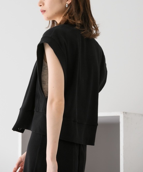 KBF（ケイビーエフ）の「リブカットソーショートベスト（Tシャツ/カットソー・レディース・ブルー/ブラウン/ブラック・ONE）」の19枚目の写真