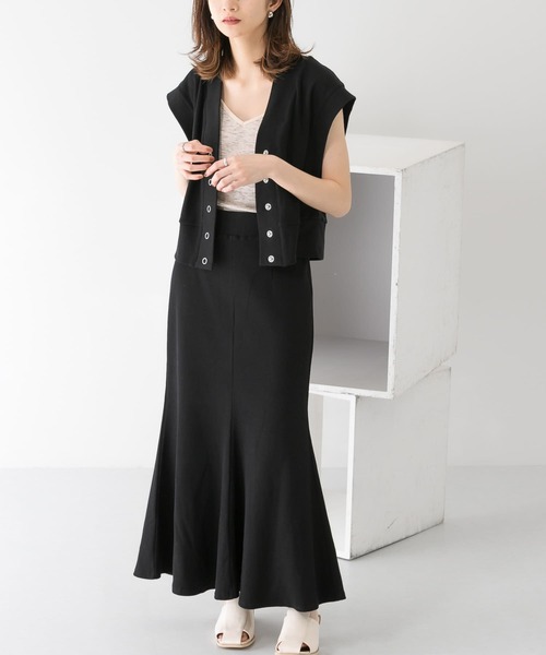 KBF（ケイビーエフ）の「リブカットソーショートベスト（Tシャツ/カットソー・レディース・ブルー/ブラウン/ブラック・ONE）」の21枚目の写真