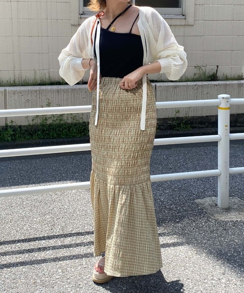 archives（アルシーヴ）の「メッシュ編みボレロカーディガン（カーディガン/ボレロ・レディース・ブラック/ベージュ/オフホワイト/イエロー/ブルー/オレンジ・MEDIUM）」の12枚目の写真