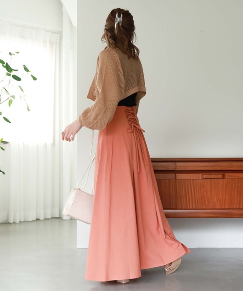 archives（アルシーヴ）の「メッシュ編みボレロカーディガン（カーディガン/ボレロ・レディース・ブラック/ベージュ/オフホワイト/イエロー/ブルー/オレンジ・MEDIUM）」の18枚目の写真