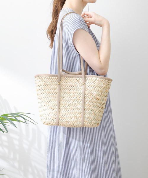 URBAN RESEARCH Sonny Label（アーバンリサーチサニーレーベル）の「ツーハンドルバスケットバッグ（かごバッグ・レディース・ブラック/グレー系その他/キャメル・ONE）」の12枚目の写真