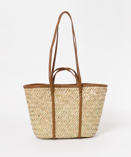 URBAN RESEARCH Sonny Label（アーバンリサーチサニーレーベル）の「ツーハンドルバスケットバッグ（かごバッグ・レディース・ブラック/グレー系その他/キャメル・ONE）」の4枚目の写真