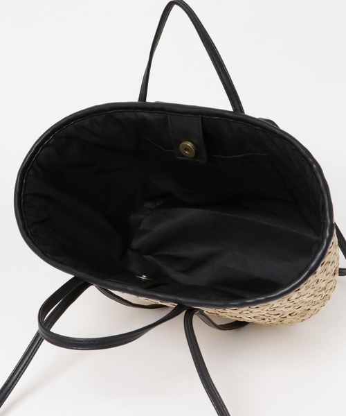 URBAN RESEARCH Sonny Label（アーバンリサーチサニーレーベル）の「ツーハンドルバスケットバッグ（かごバッグ・レディース・ブラック/グレー系その他/キャメル・ONE）」の7枚目の写真