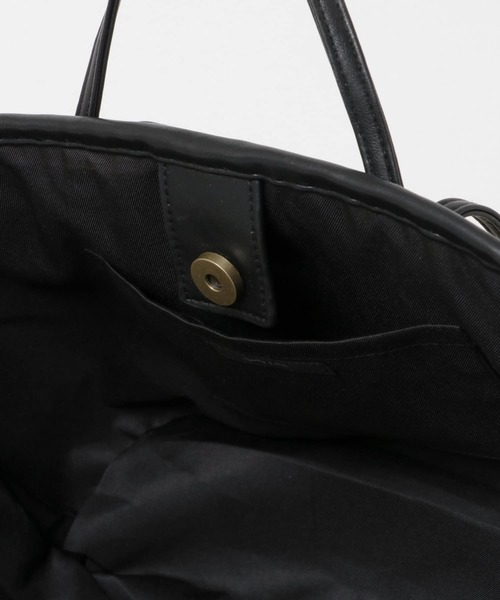 URBAN RESEARCH Sonny Label（アーバンリサーチサニーレーベル）の「ツーハンドルバスケットバッグ（かごバッグ・レディース・ブラック/グレー系その他/キャメル・ONE）」の9枚目の写真