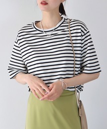 BLUEEAST（ブルーイースト）の「ハーフスリーブボーダーTシャツ（Tシャツ/カットソー）」