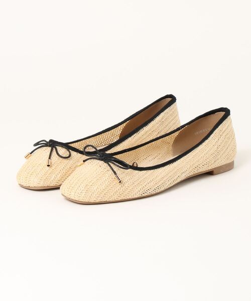 Te chichi TERRASSE（テチチテラス）の「雑材風バレエシューズ（バレエシューズ・レディース・キャメル/ブラック/ベージュ・LARGE/MEDIUM）」の2枚目の写真