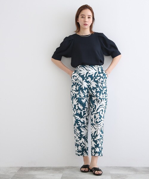 INDIVI（インディヴィ）の「◆【洗える/UVケア/SETUP可能】ボリュームラグランスリーブ5分袖ブラウス（Tシャツ/カットソー・レディース・チャコールグレー/ダークグリーン/ネイビー・05/12/13/15 /34/38）」の11枚目の写真