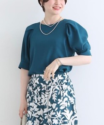 INDIVI | 【洗える/UVケア/SETUP可能】ボリュームラグランスリーブ5分袖ブラウス(Tシャツ/カットソー)