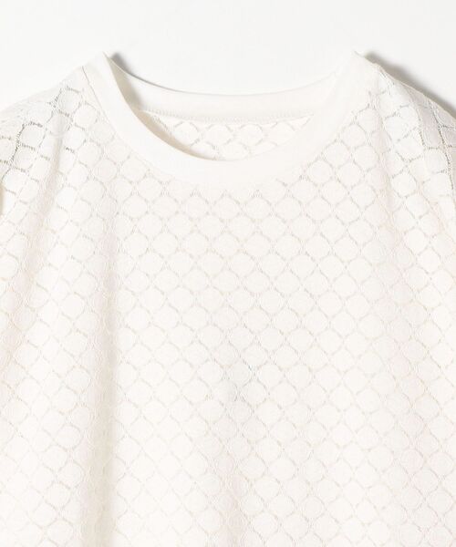 SHIPS any(シップス エニィ)の「SHIPS any:〈ウォッシャブル〉パフスリーブ ラウンドヘム TEE◇(Tシャツ/カットソー・レディース・ホワイト/ネイビー/オフホワイト・ONE SIZE)」の5枚目の写真