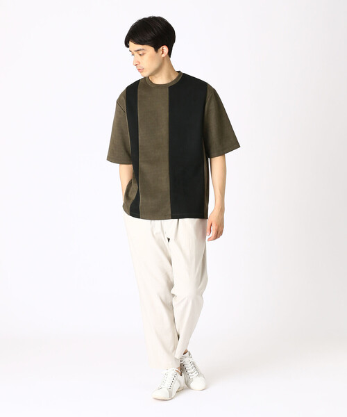 COMME CA ISM(コムサイズム)の「フェイクスエード 5分袖Tシャツ(Tシャツ/カットソー・メンズ・カーキ/グレー/ベージュ・MEDIUM/LARGE)」の8枚目の写真