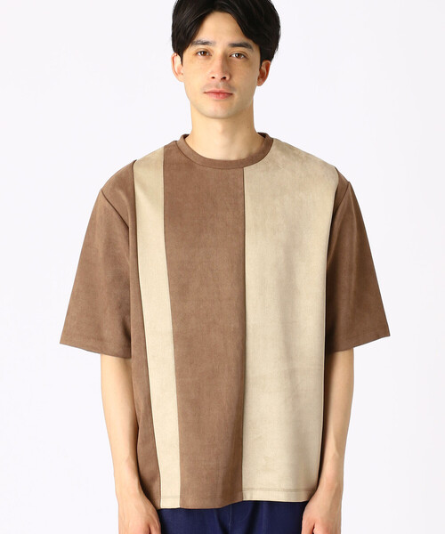 COMME CA ISM(コムサイズム)の「フェイクスエード 5分袖Tシャツ(Tシャツ/カットソー・メンズ・カーキ/グレー/ベージュ・MEDIUM/LARGE)」の10枚目の写真