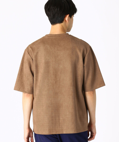 COMME CA ISM(コムサイズム)の「フェイクスエード 5分袖Tシャツ(Tシャツ/カットソー・メンズ・カーキ/グレー/ベージュ・MEDIUM/LARGE)」の12枚目の写真
